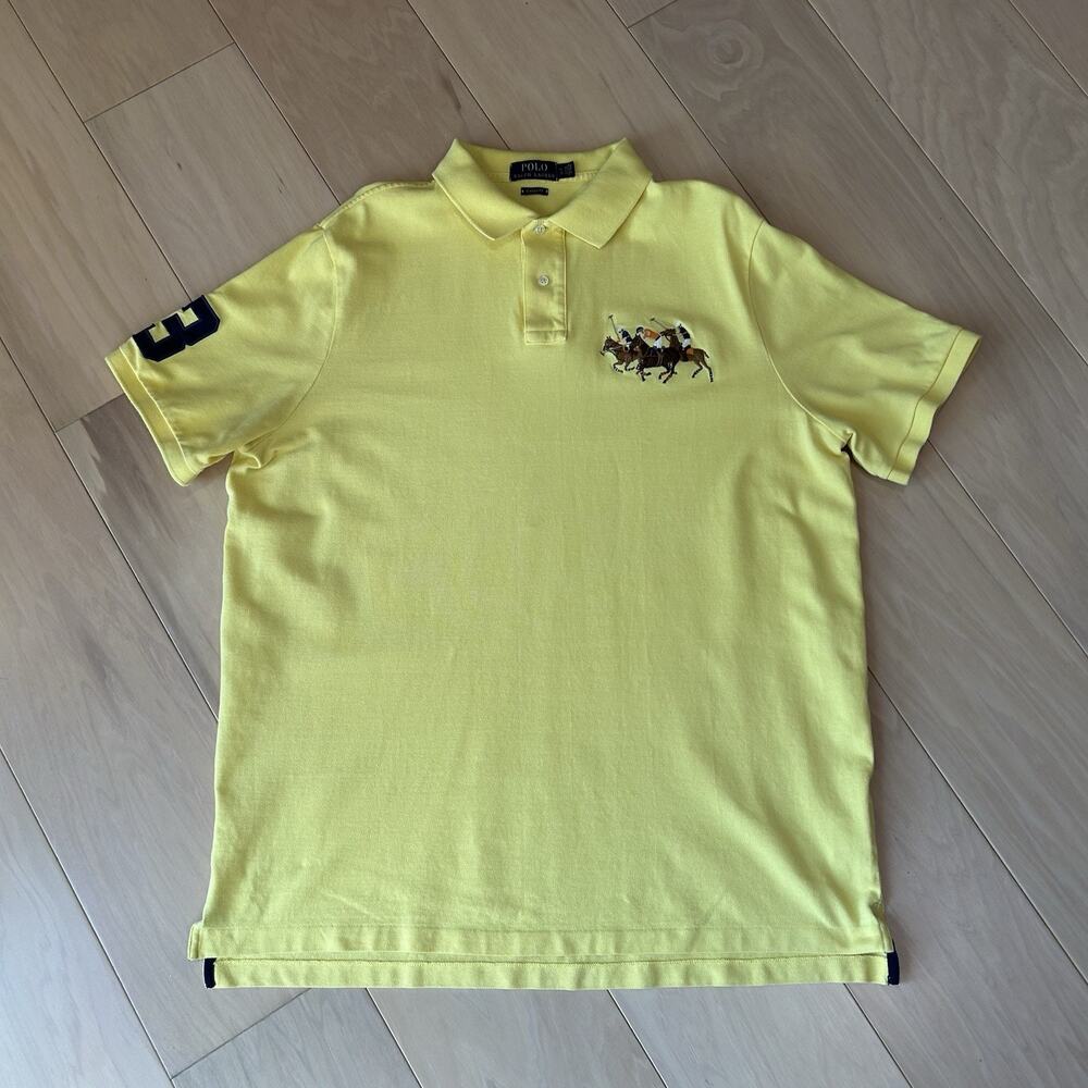 Polo Ralph Lauren #3 Ponies Polo Shirt Short Sleeve Men’s XL